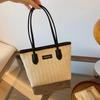 Fashionable Straw Woven Bag for Women New Style Beautiful Fashionable and Simple Large Capacity Commuting Shopping Bag Tote Beach Bag