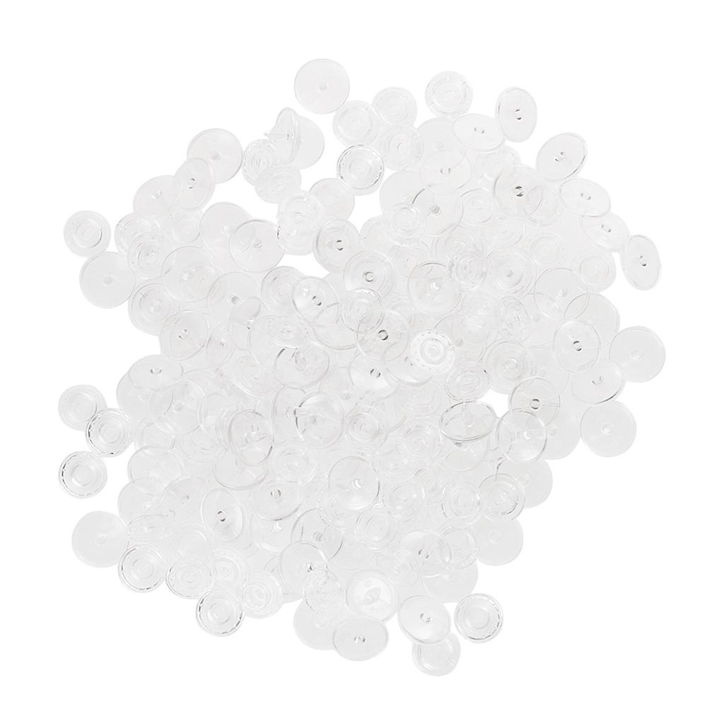 Clear Resin Snap Button Fastener Kit Plastic Poppers for DIY Crafts Sewing Clothing Diaper Bib Curtain