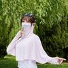 Женская легкая солнцезащитная рубашка с длинным рукавом и капюшоном, дышащая, из ледяного шелка, для защиты от УФ-излучения, для активного отдыха и путешествий