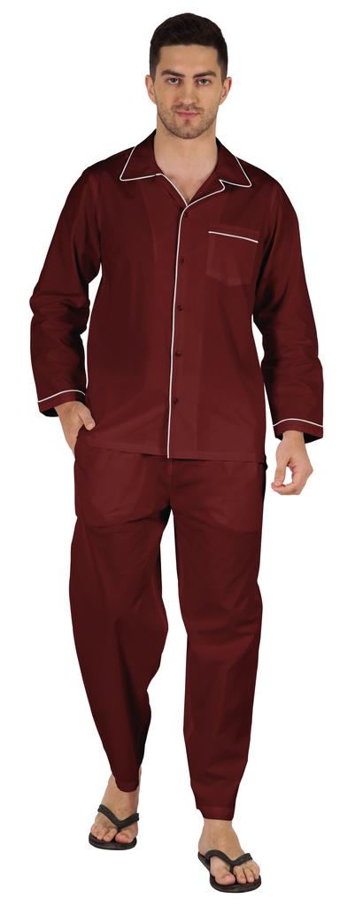 Inkmeso Мужские хлопковые пижамы, однотонная одежда для сна, одежда для дома, пижамный комплект с верхом и низом