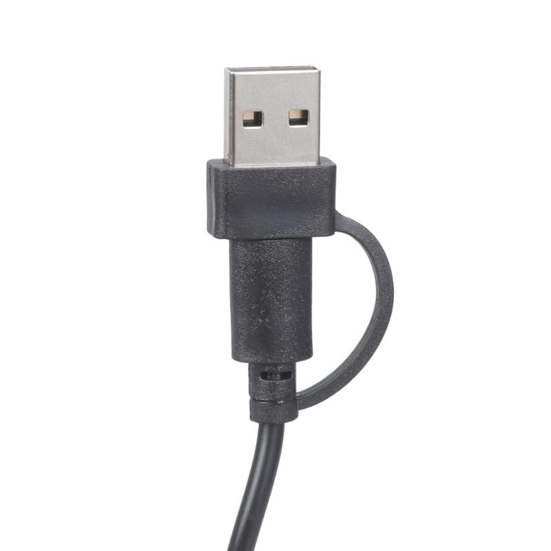 Кабель для зарядки USB Type C - DC4.0x1.7мм 5В с двойным интерфейсом и переключателями для бытовой низковольтной электроники, 120 см