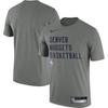 Nike Nba Denver Nuggets Logo Print Crew Neck Training T-Shirt Men T-Shirt Gray FJ0173-063