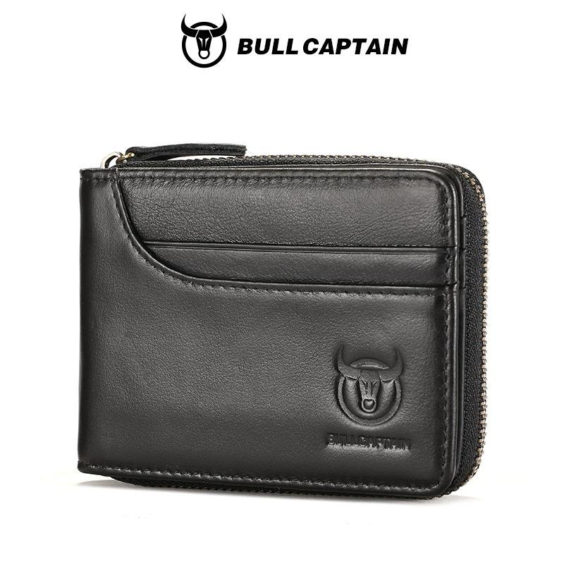 BULLCAPTAIN RFID мужской кошелек из натуральной кожи, портмоне, дизайнерский брендовый кошелек, кожаный кошелек-клатч, мужской кошелек, держатель для карт