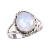 Natural Rainbow Moonstone Gemstone Handmade 925 Solid Silver Gift Ring S.9 m9G02