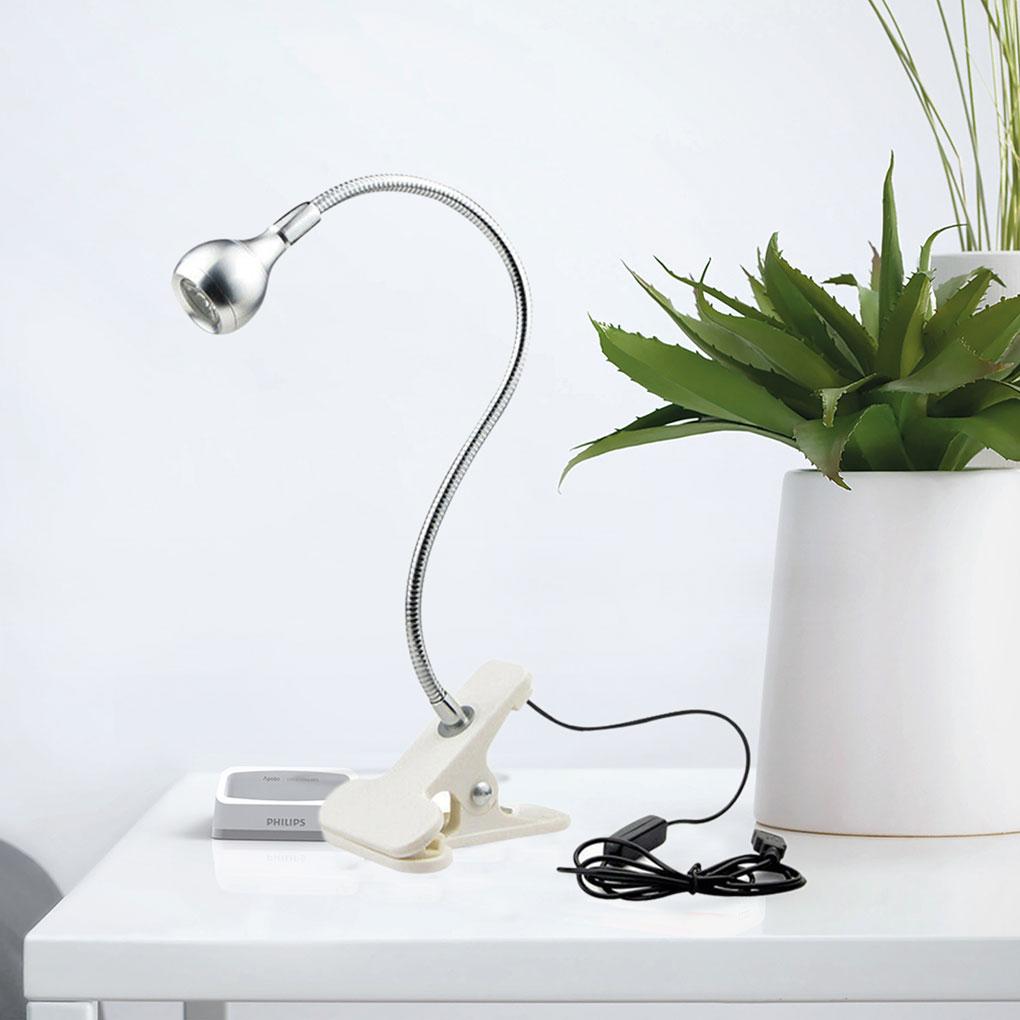 USB Прищепка Светодиодный Гибкий Светильник для Чтения на Кровати Офисный Защищающий Глаза Лампа для Чтения Белый Яркость