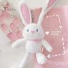 Easter Pull-Up Bunny Toy 11.4" Rabbit Plush Keychain Funny Pull-Out Rabbit Pendant Interactive Colorful Stuffed Animal Toy for Birthdays