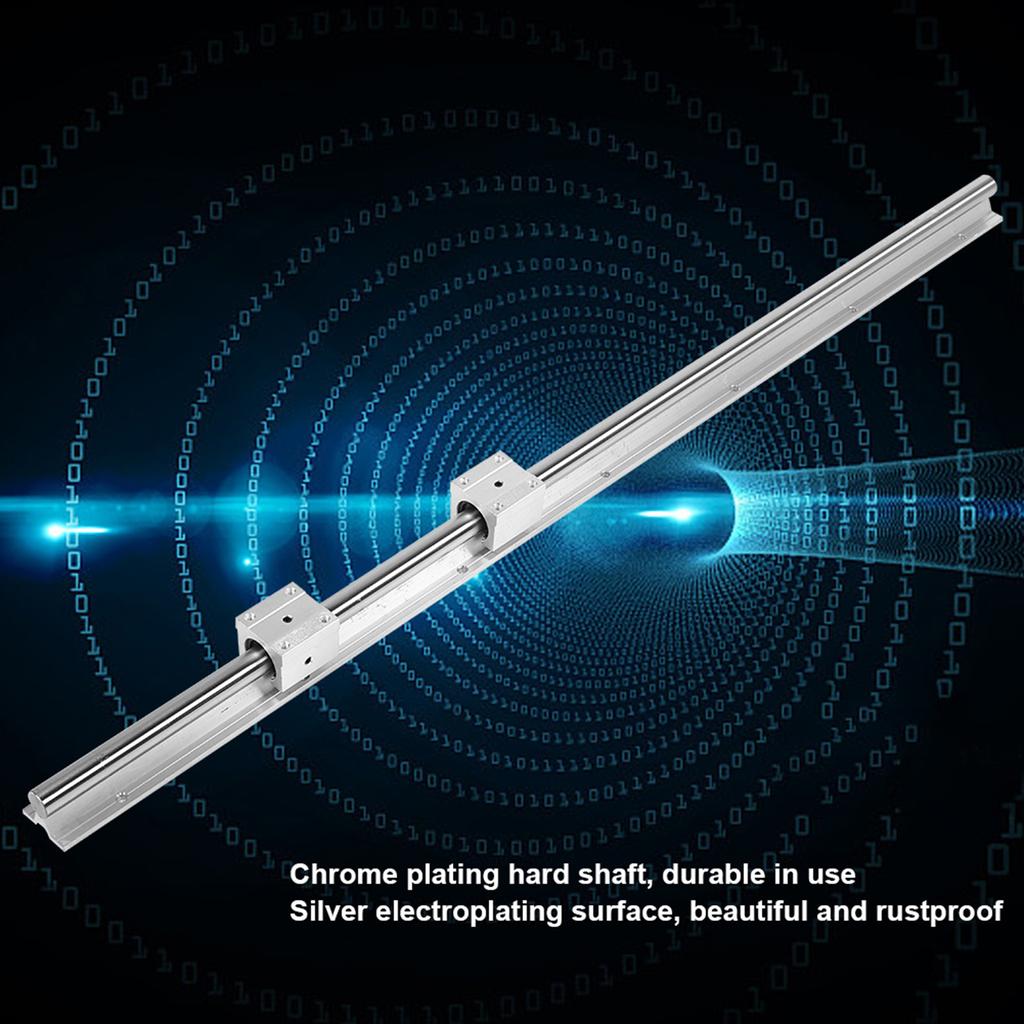 2pcs SBR20 1000mm Linear Slide Rail Shaft 4pcs SBR20UU Baring Slide Block