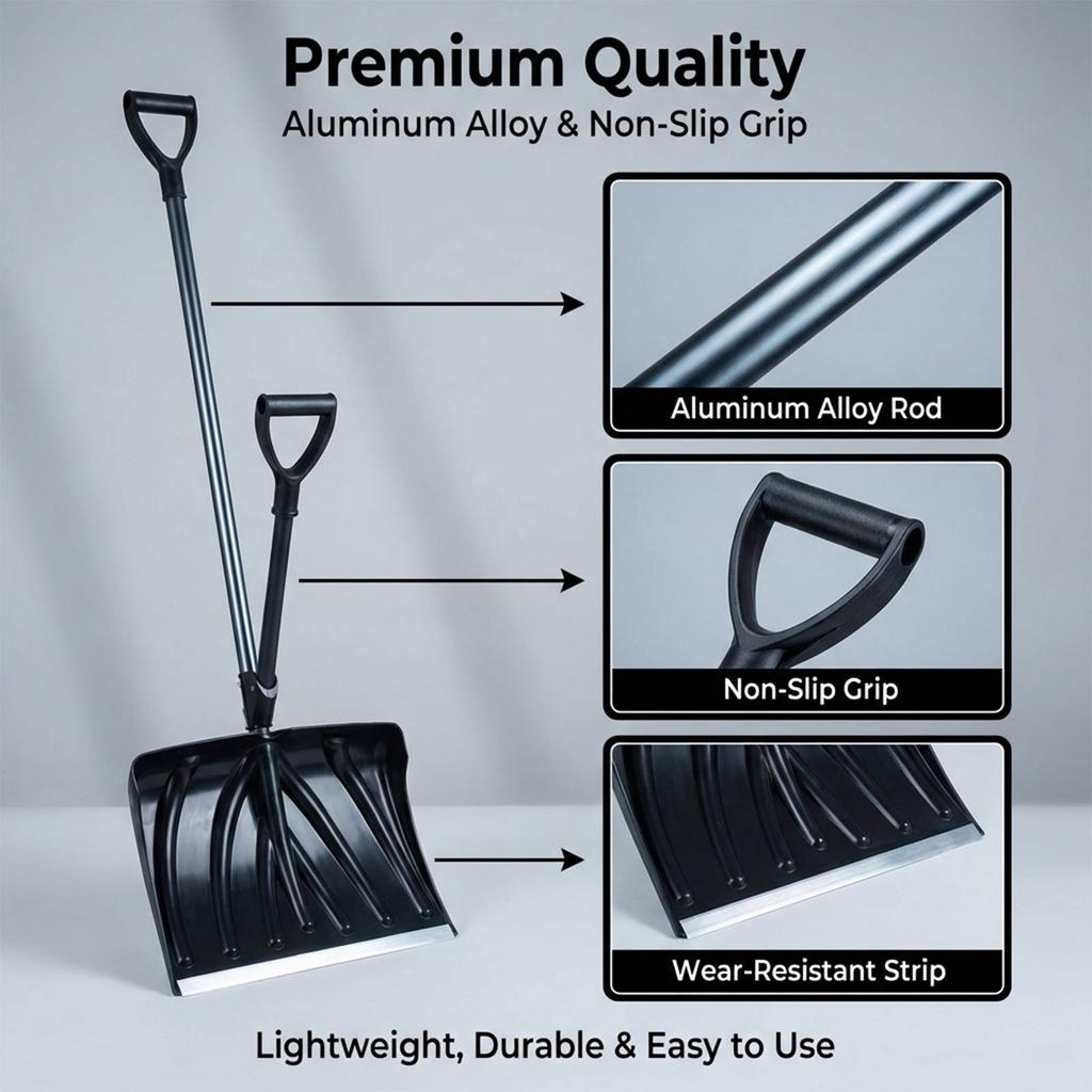 Снегоуборщик с дополнительной ручкой - Прочный легкий инструмент для удаления льда