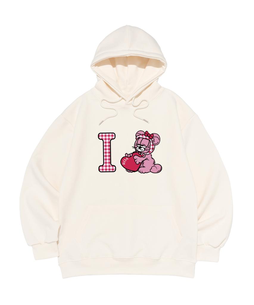 Худи с графическим принтом Roa Roa X Berni I Love Berni (слоновая кость)