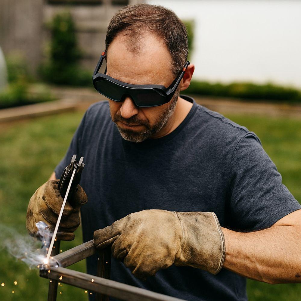 Solar Powered Automatic Dimming Welding Glasses Anti-glare Welding Goggles Soldering