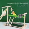 Solid Wood Eco-friendly Indoor Outdoor Bird Stand Toy Zanthoxylum Tiger Peony Xufeng Parrot Ladder Grinding Claw Bird Supplies