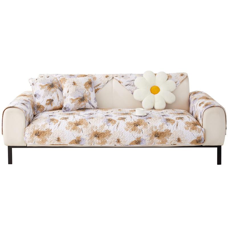 Простая ткань, современный хлопковый твил, нескользящая подушка на четыре сезона, чехол для дивана