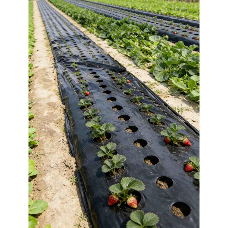 Agricultural Black Biodegradable Mulch Film for Greenhouse Vegetables, High Moisture Retention, Weed Control, Plant Protection M