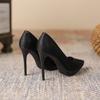Трансграничная внешняя торговля остроконечные туфли женские осенние новые водонепроницаемые столовые туфли на высоком каблуке см шпилька