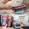 For Samsung Galaxy S26 Ultra Leather Case CASEME C36 Zipper 10 Card Slots Phone Cover with Straps