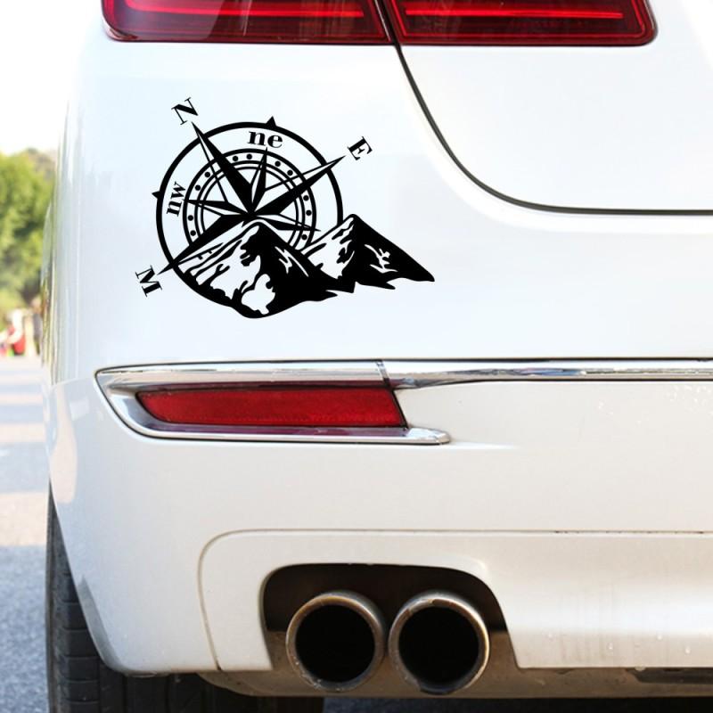 2 шт. Виниловая Автонаклейка Роза Навигация Наклейка на Авто Внедорожный Компас Тотем Горный Компас Капот Автомобиля