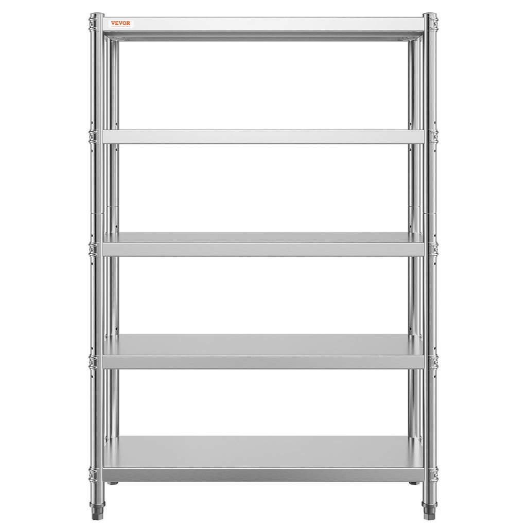 VEVOR Shelving Unit 48x18.5 Inch Storage Shelves 5-Tier shelving Units And Storage Adjustable Shelf Storage Unit Adjustable Feet Shelving Units