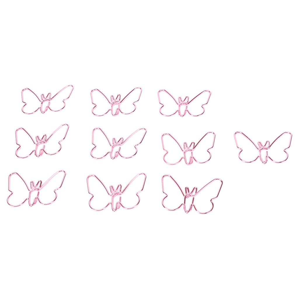 100 Pcs Shaped Paper Clips Butterflies Shape Metal Cute Style Light Portable Office Clips for D