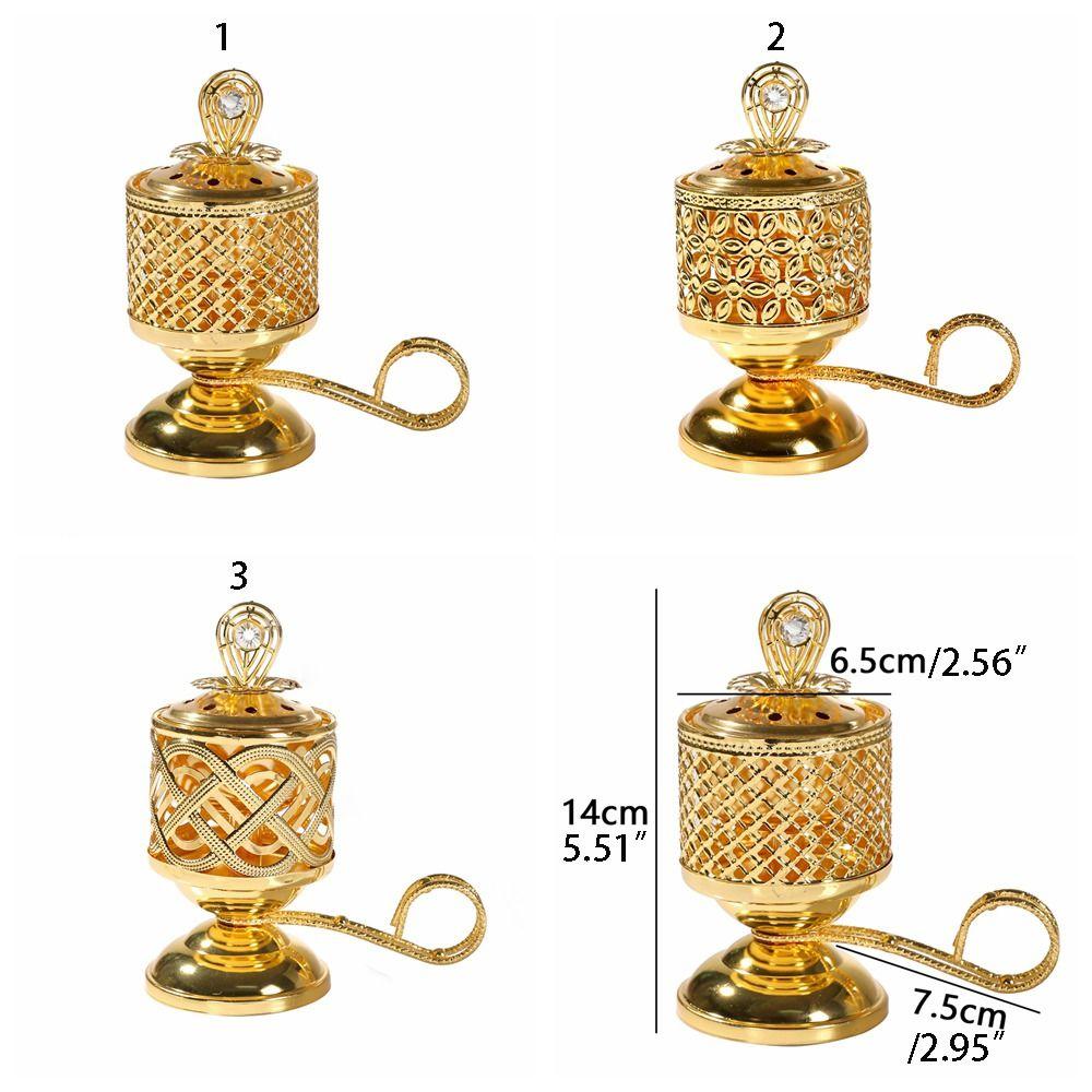 Традиционная золотая аромалампа, декоративная металлическая печь для благовоний, церковь