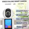 2K 4MP Video Call Intercom Wifi Camera 2.4 Inch Screen AI Detect Two Way Audio Color Night Vision 2MP Indoor Baby Monitor