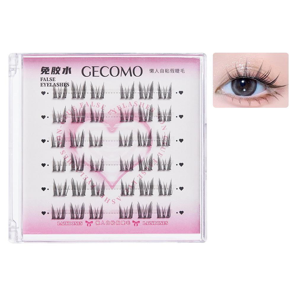 No Glue Needed Segmented Eyelashes Press on Self Adhesive Eyelashes Lash Clusters Women's Beauty
