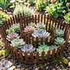 Mini Fence with Vibrant Colors for Flower Pots 35 Inch Long Fairy Garden Small Wood Decorative Picket Miniature Micro Landscape Ornaments Dollhouse