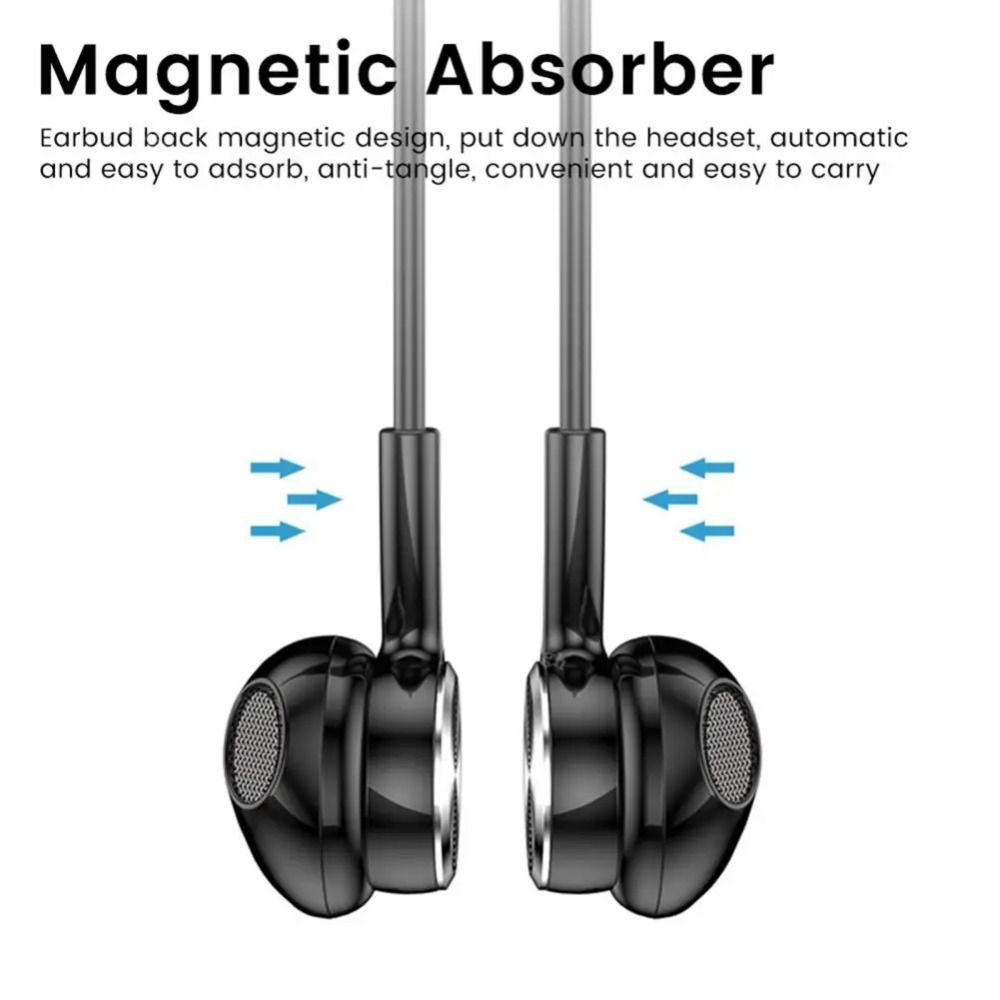 with Mic Neckband Headphones Waterptoof Sports Headsets Wireless Bluetooth Earphones Sports