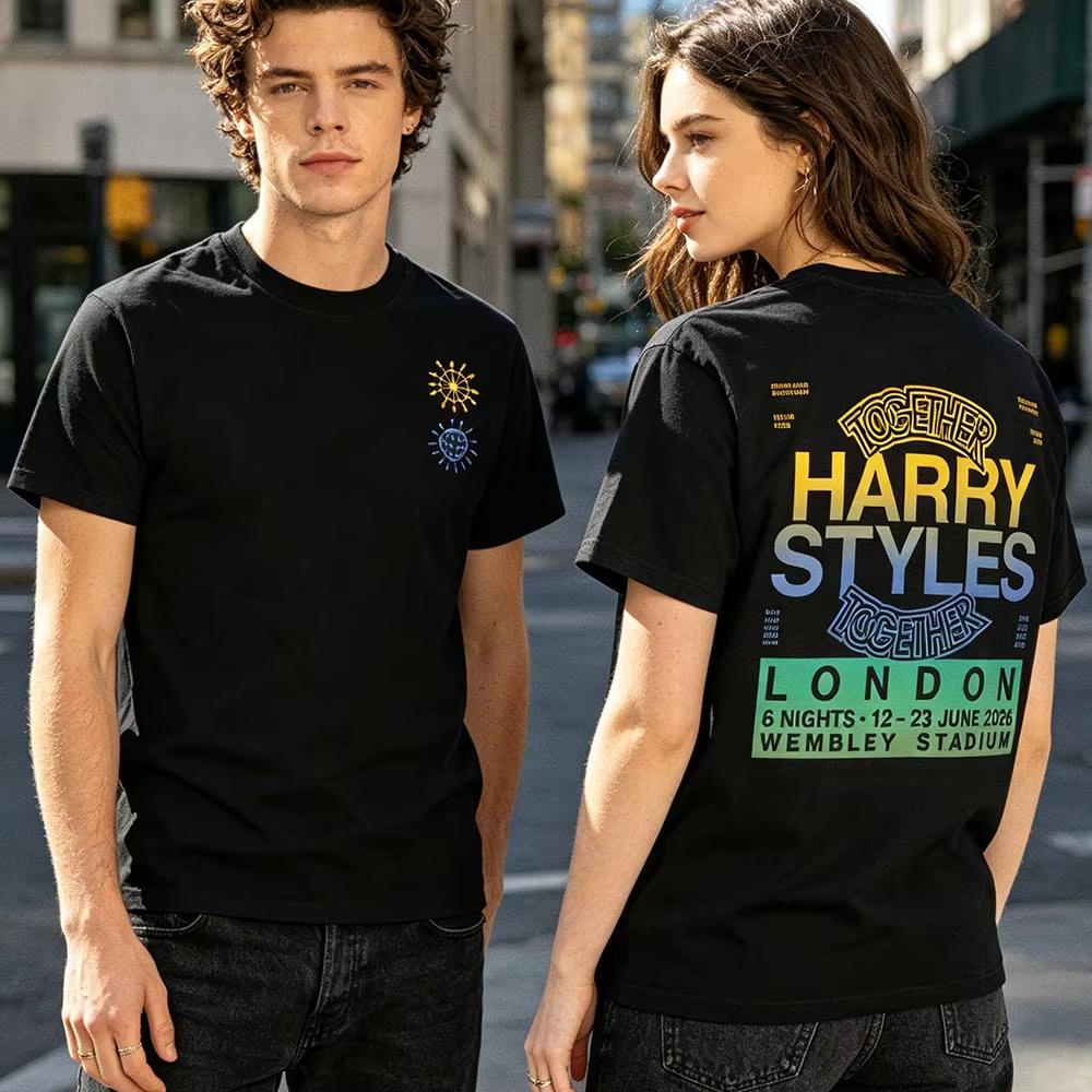 Harrystyles Live on Tour Tshirt Short Sleeve Summer Cotton Fashion Tshirts Streetwear Unisex Graphic Print Merch Women Tee