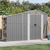 VidaXL Garden Shed Grey 277x93x179 Cm Galvanized Steel, Garden Storage, Shed, Tool Shed, Metal Shed 364516