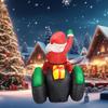 1.5M/5FT Santa Drive Tractor Christmas Inflatable Decorations with LEDs Toys Mdodel Xmas Outdoor Ornament New Year Garden Decor
