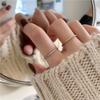 Элегантное тонкое кольцо с 40 сверкающими бриллиантами: Простой, красивый дизайн в виде полукруга, идеально подходящий для штабелирования и повседневной носки.