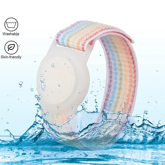 Kids Wristband Tracker Protector Cover Wear Resistant Waterproof Simple Installation Adjustable Anti-Lost Watch Band for AirTag
