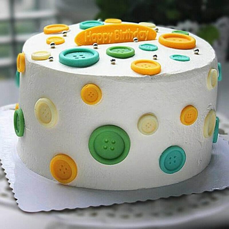 New DIY Silicone Mold Resin Button DIY Handmade Resin Mold with Hole Pendant Button Non-stick Art Mold Decor Cake Baking Tools