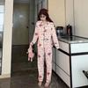 New Women's Pajamas Autumn Long Sleeve Loose Large Size Home Clothes Set Cute Cartoon Home Clothes Cardigan Spring Pajamas Set
