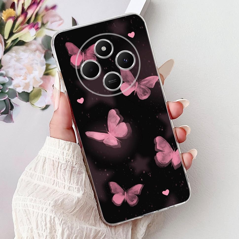 Для Xiaomi Redmi 14C Чехол Модный Чехол Сердце Кошка 6.88" Мягкий ТПУ Защитный Чехол для Телефона Для Xiaomi Redmi 14R 14C Чехлы Coque