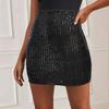 Женская мини-юбка с высокой талией, короткая юбка с пайетками, сексуальный стиль, облегающая бедра, блестящая юбка, вечеринки, свадьбы, клубы, одежда