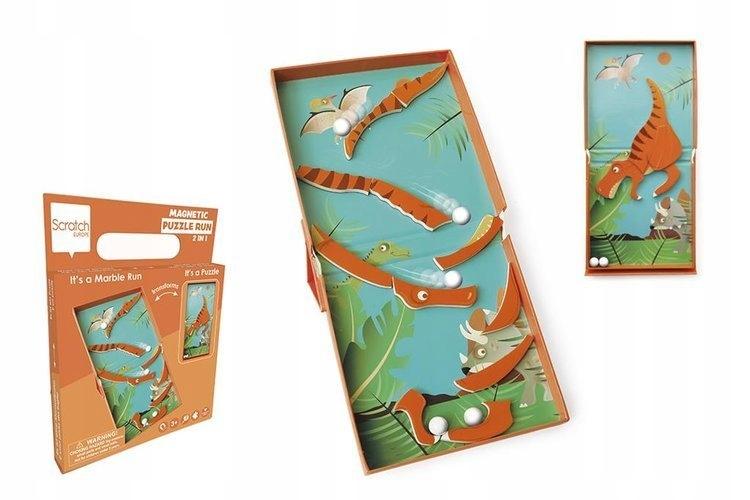 Magnetic ball court with dinosaurs for children