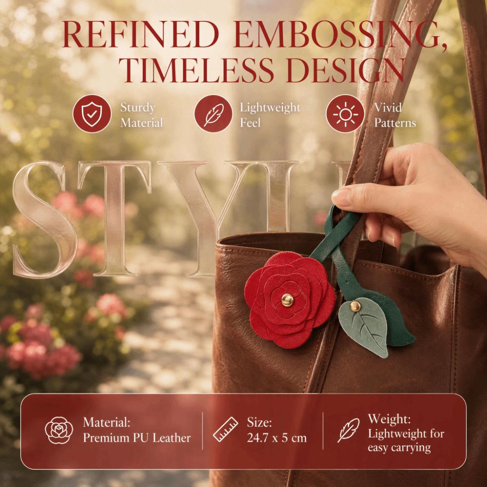 Classic Design Purse Ornament Embossed Leather Leather Purse Ornament Backpack