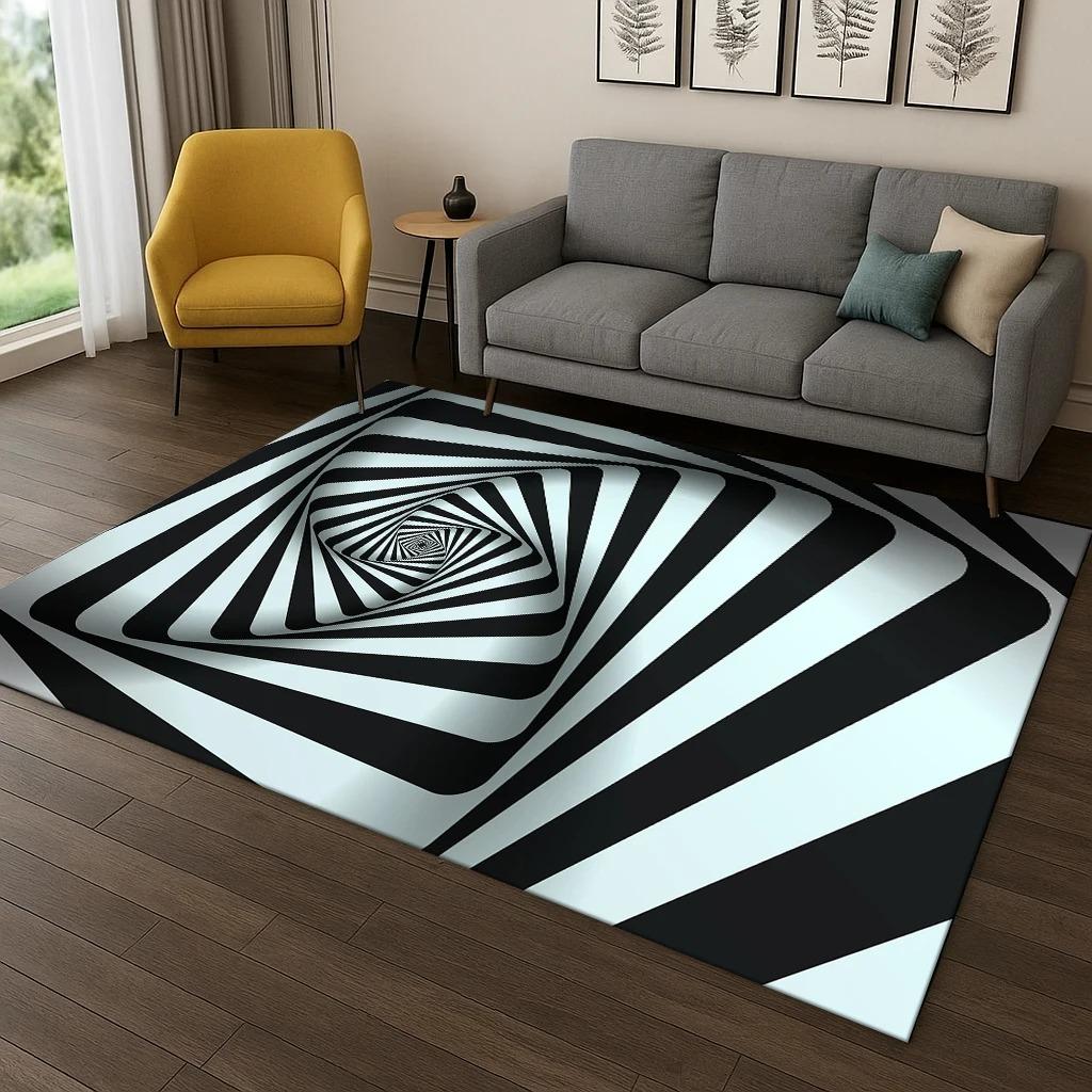 3D Мозаика Визуальная Геометрия Иллюзия Ковер для Игровой Гостиной Спальни Кухни Придверный Коврик Декор Ковры для Гостиной