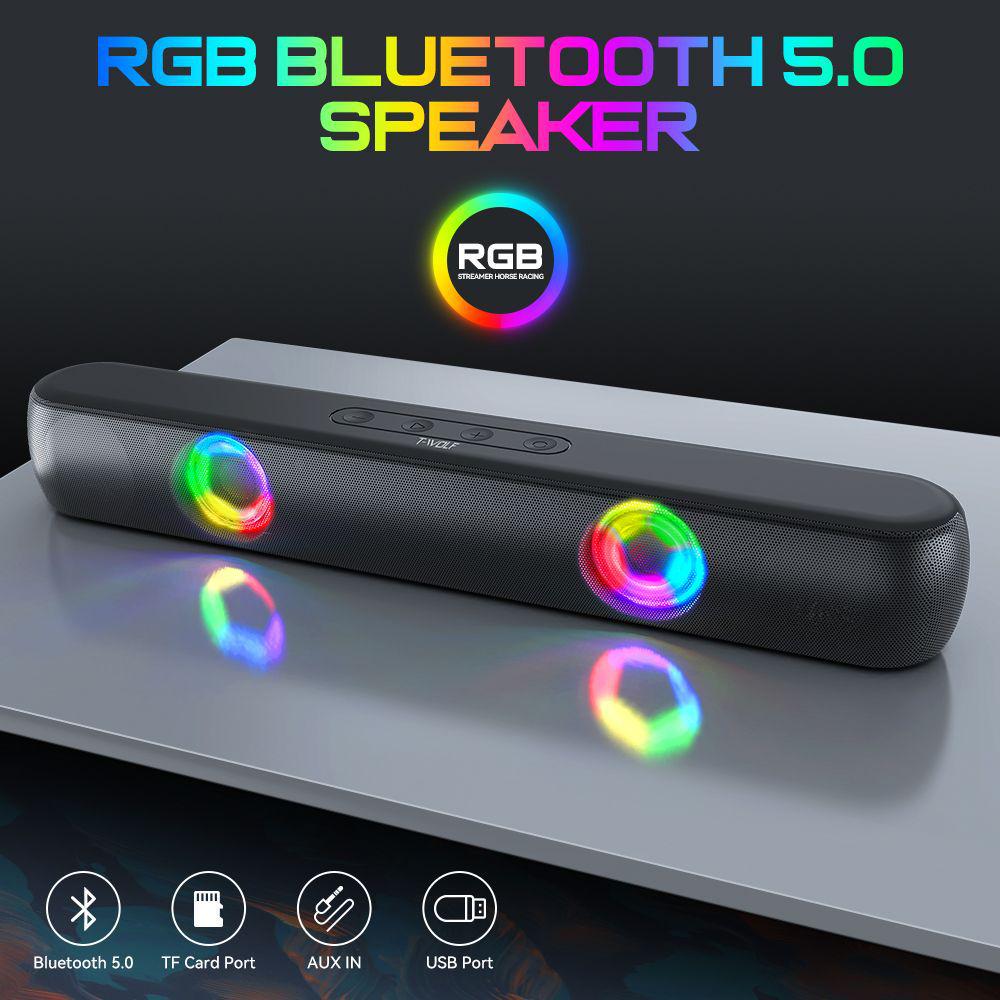 Bluetooth-колонка для рабочего стола T-WOLF B320 с мощным басом и RGB-подсветкой