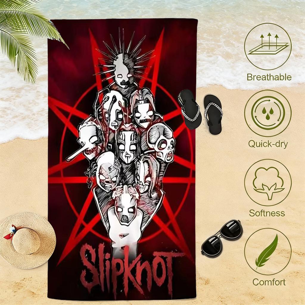 1 шт. S-Slipknot Группа Все Участники Маска Пляжное Полотенце Микрофибра Мягкое Быстросохнущее Хэви-Метал Рок Полотенце для Ванны Для Фанатов Плавание На Открытом Воздухе