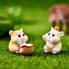 Resin Hamster Micro Landscape Miniature Figurines Model Craft Ornaments Desk