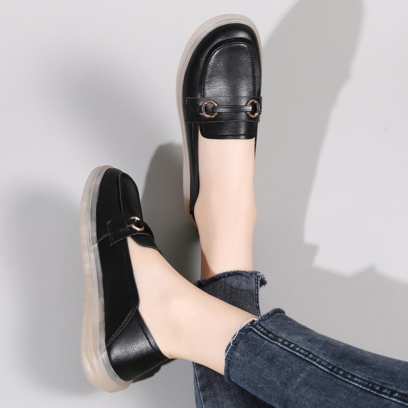 Женские мокасины, лоферы, кожаные туфли для вождения, мягкие туфли на плоской подошве, повседневные туфли без застежек для ходьбы, минималистичные туфли для беременных