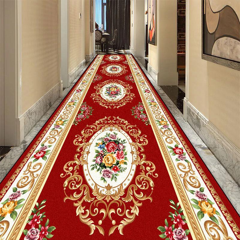 Роскошный европейский ковер-дорожка для гостиной, прихожей и коридора. Нескользящий декоративный коврик для пола для коридора отеля.