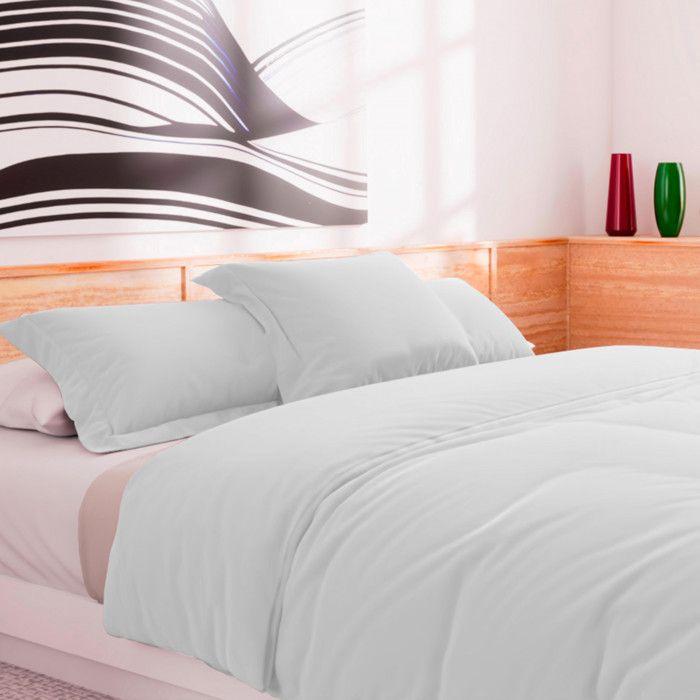 57 Thread Count Cotton Duvet Cover 240x220 Cm UNI White, by Soleil d'Ocre