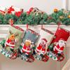 Christmas Stockings Cute Hanging Santa Stocking Decoration Christmas Reindeer Socks Candy Gift Bag Home Party Holiday Decor