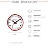 MONDAINE Wall Clock Red A990.CLOCK.11SBC [Item]