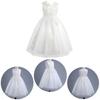 Kids Flower Girls Wedding Dress Sleeveless Water-Soluble Lace Dress Bridesmaid Wedding Pageant Ball Gown