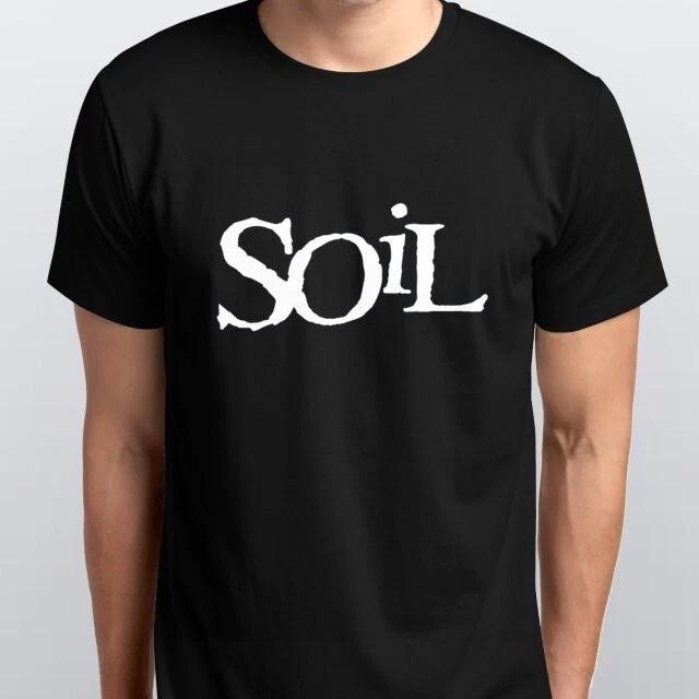 SOIL T-SHIRT sizes S M L XL XXL colours Black, White