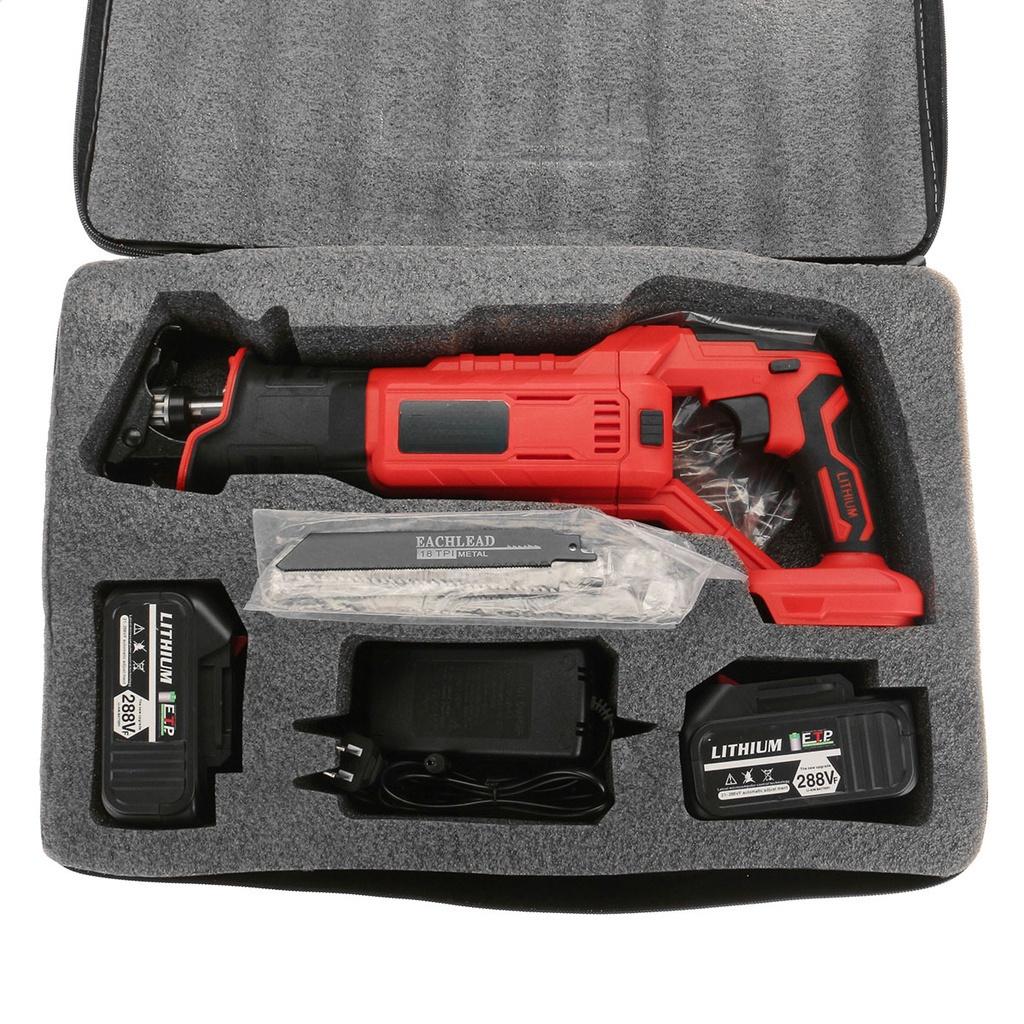 Аккумуляторная электрическая сабельная пила 2400 Вт, бесщеточная электропила, инструменты для металлообработки и деревообработки для аккумулятора 18 В